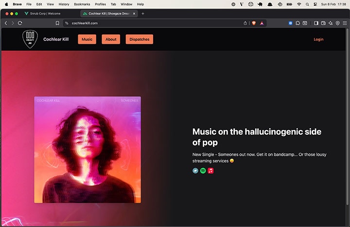 Screenshot of a website